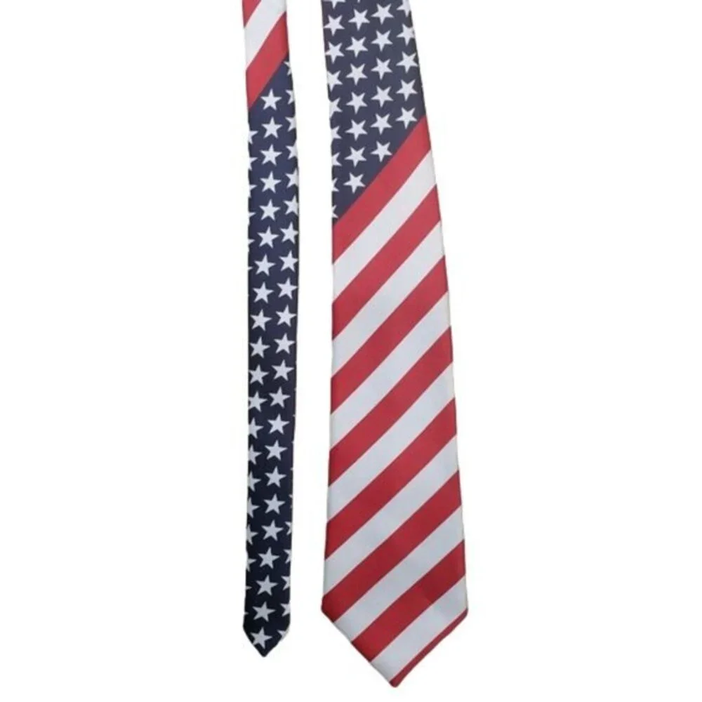 Rene Chagal American Flag Tie Necktie